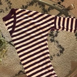 Aeropostale v neck, Maroon stripes